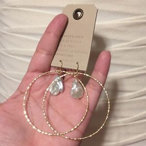 Anthropologie hoop earrings NWT